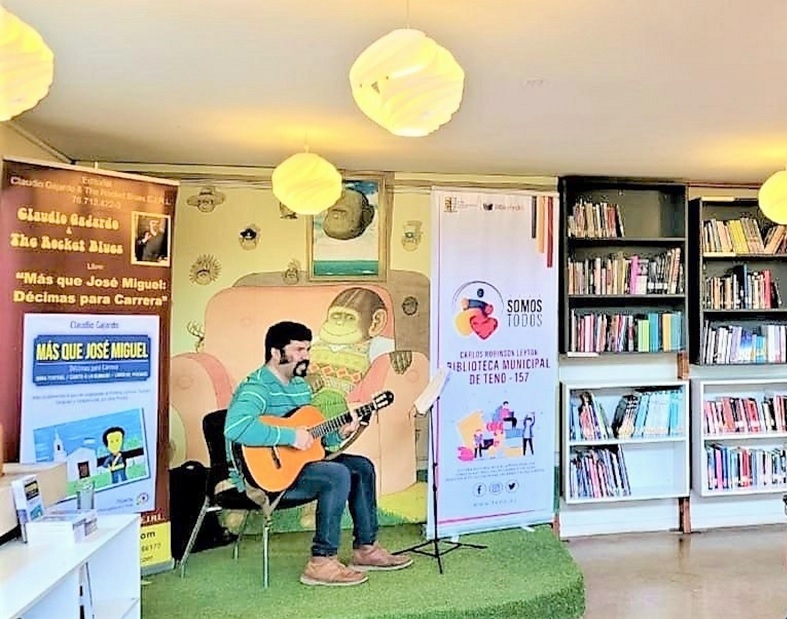 Claudio Gajardo presenta libro sobre José Miguel Carrera en las Bibliotecas de Curicó, Teno y Molina 